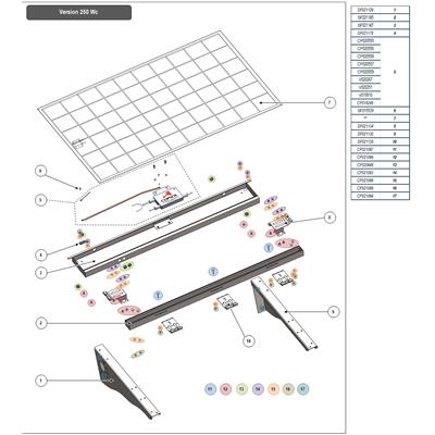 Vue éclatée MARQUISOL 1 module