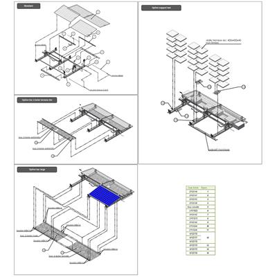 Vues éclatées CLIPOSOL est ouest (4 modules)