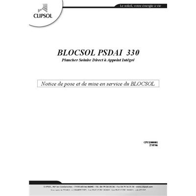 Notice de pose et de mise en service du BLOCSOL PSDAI330