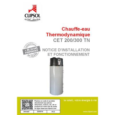 Notice Installateur Chauffe-Eau Thermodynamique 200-300TN